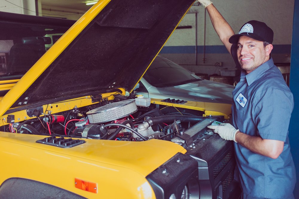 Mechanic working in an auto repair shop